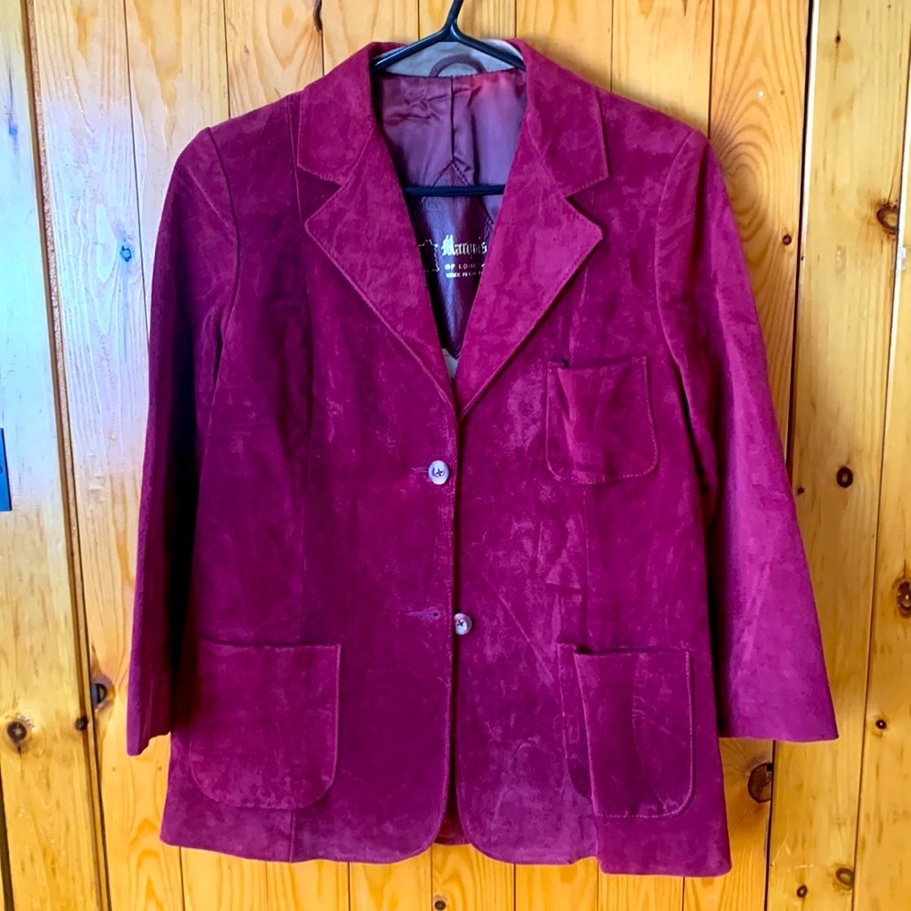 Marquis of London Vintage Red Suede Blazer